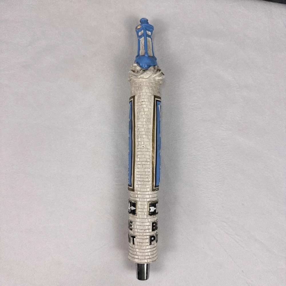 Blue Point Brewing White IPA Beer Tap Handle Lighthouse White Brick 12.5 Inch